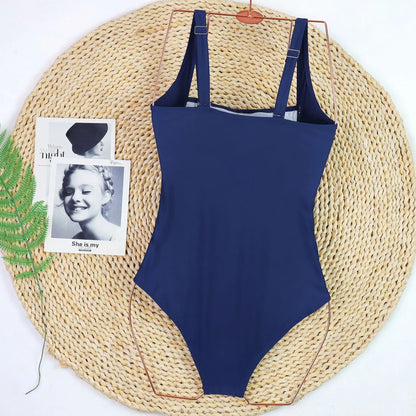 2024 Sexy One Piece Women Swimsuit Push Up Bikini Beach Bodysuit Monokini Tummy Control Swimwear Plus Size Bathing Suit