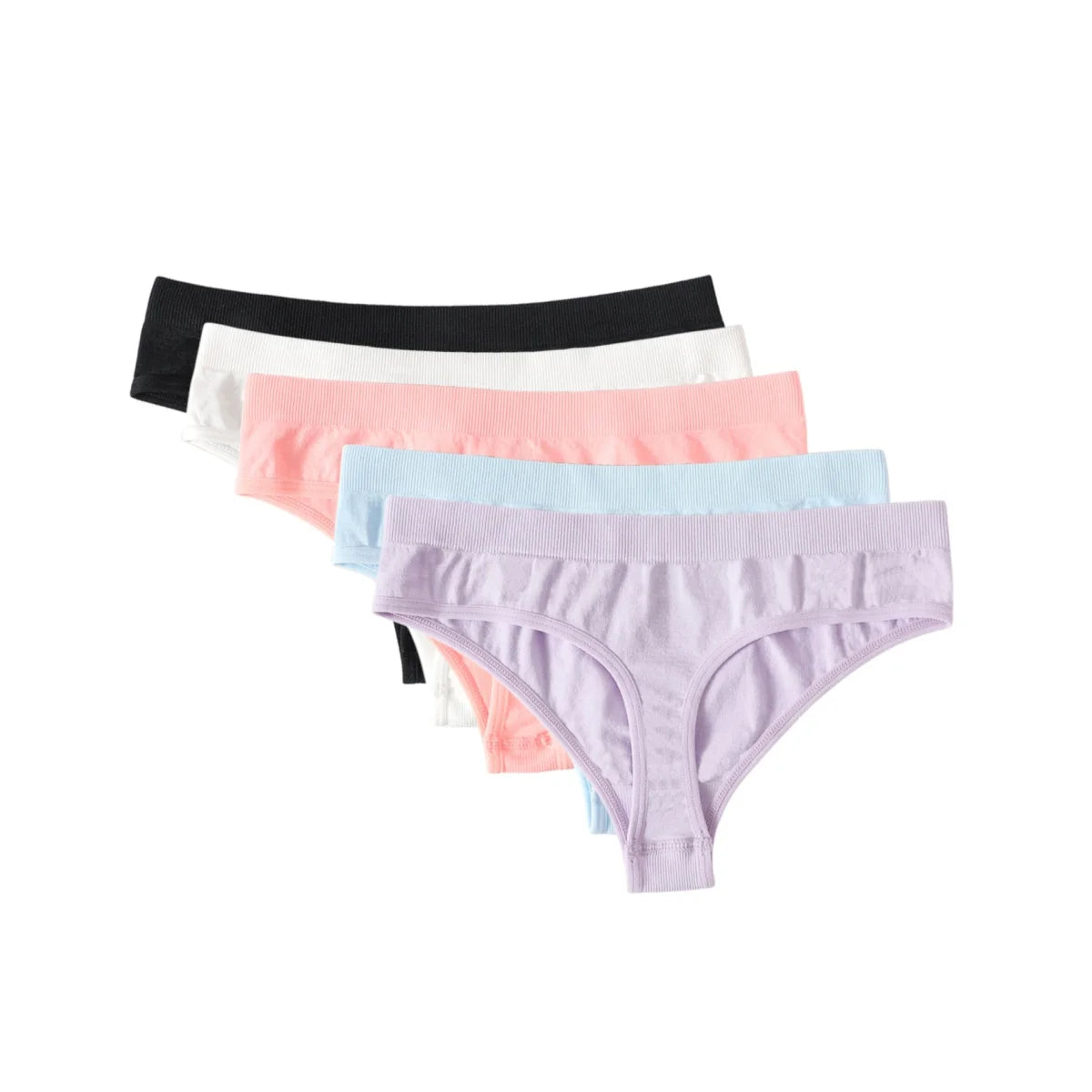 5Pcs/Set Seamless Panties Women Thongs Low Rise G-String Sport Underwear Female Underpants Lingerie Sexy Bottoms M-XL