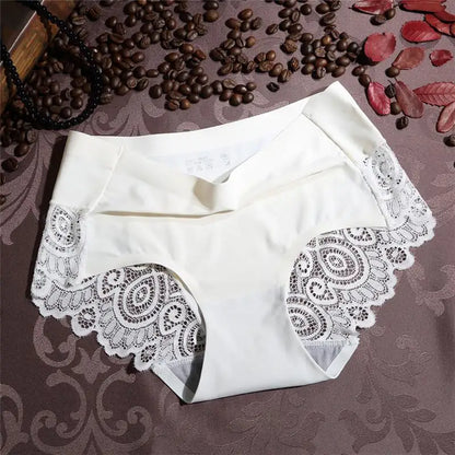 Sexy Women's Panties Ice Silk Solid Color Underwear Plus Size Seamless Panties Summer Thin Breathable Underpants Female Lingerie