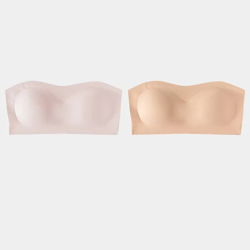 2Pcs/Set Strapless Adhesive Bra Push-Up Non-Slip Small Chest Lightweight Sexy Invisible Lingerie Women Everyday Party Wedding