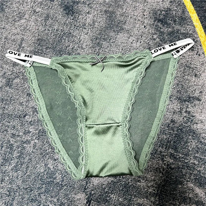 Women's Lace Bow Panties Comfort Hollow Out Briefs Heart Underwear Woman Sexy Pantys Intimates Underpants M L XL