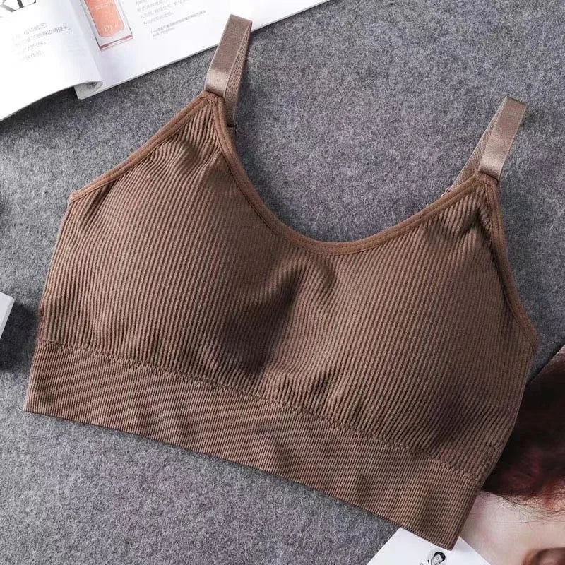 Women Seamless Brassiere Bra Full Cup Breathable Bralette Wire Free Comfort Sleep Bra Running Fitness Top High Quality Sport Top