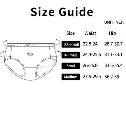 Leakproof Multi-color Fashion Print Women's Pads Absorbent Cotton Period Underwear Four-layer Physiological Pants for Girls