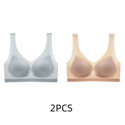 2PCS sexy bra lingerie Plus Size 4XL Seamless Bralette Wire Free Bras For Women Underwear Lingerie Sleep Brassiere Breathable