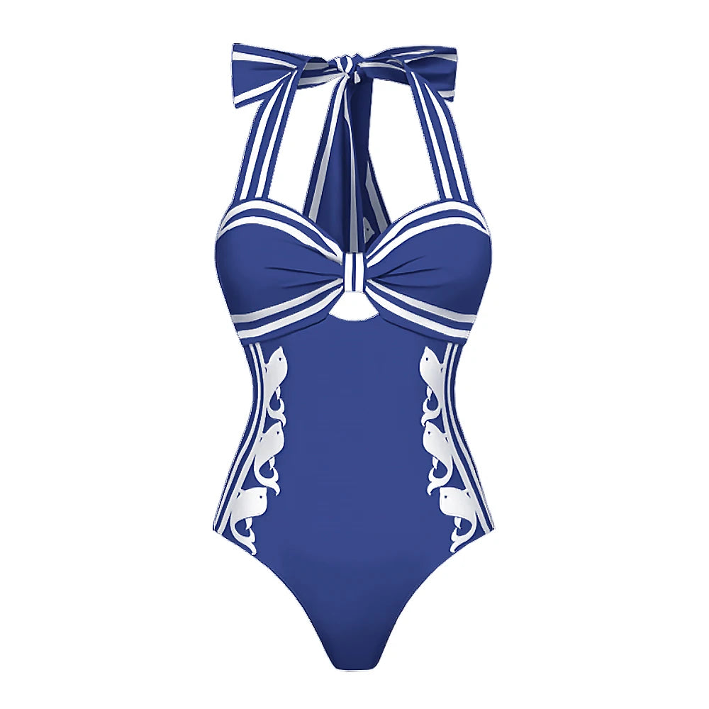 2025 High Quality One Piece Swimsuit Floral Ruffle Printed Push Up Women Bikini Set Swimwear Slimming Bathing Suit Beach Wear