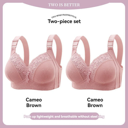 Womens Lace Bras Ultra-Thin Perspective Bralette Deep V Bra Sexy Lingerie Tops Plus Size  Cup Mom's underwear active bra