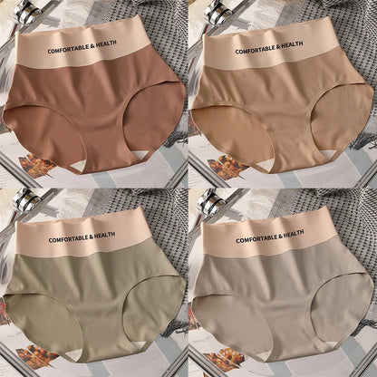 FallSweet 4PCS High Quality Women's Cotton Panties Seamless Briefs Plus Size Woman Lingerie Sexy Female Invisible Underwear M-XL
