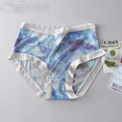 High-grade 100% mesh silk women's briefs Summer Autumn Double bottom breathable,  mulberry silk underwear