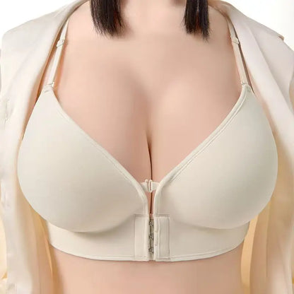 12cm Thickened Front Closure Push Up Bra - Ultra Thick Padded Lift for Small Chest, Deep Plunge Sexy Lingerie