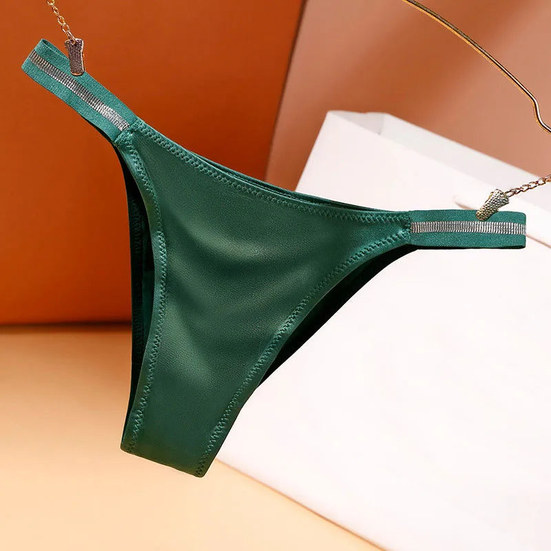 Ice Silk Thongs Women's Panties Luxury Bikini G-String Seamless Underwear Low Waist Briefs Female Underpant Pantys Sexy Lingerie