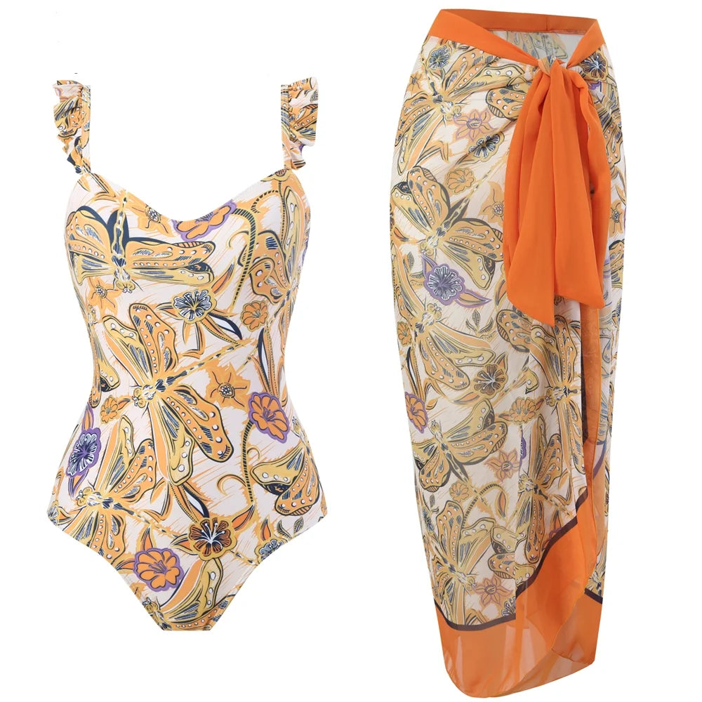 2023 Sexy Fashion One Piece Swimsuit Solid 3D Flower Summer Women Swimwear Beachwear Summer Luxury Monokini Bathing Suit