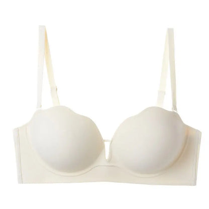 10cm Ultra Push Up Strapless Bra Anti-Slip Grip Palm Cup Lift No Wire Tube Top Bustier for Women Lift Support Wedding Lingerie