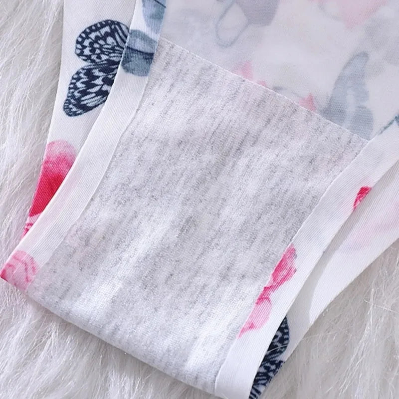 Ice Silk Seamless Flowers Panty Printed Women Panties Low-waist Sexy Lingerie Underwear Female Comfortable Cozy Sexy Lingerie