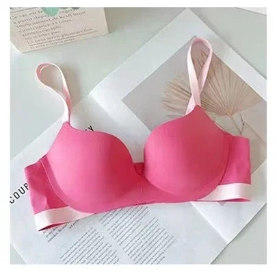 MOYISU 3D Push Up Seamless Bra T-Shirt Bra Wireless Comfort Bralette Plus Size S-XL Adjustable Straps Lightweight Color Blocking