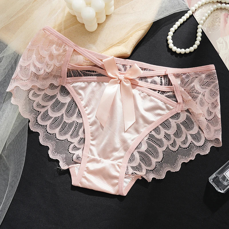 Sexy Lace Panties For Women Butterfly Decoration Girls Lingerie Lady Briefs Panty Female Low Waist Underwear