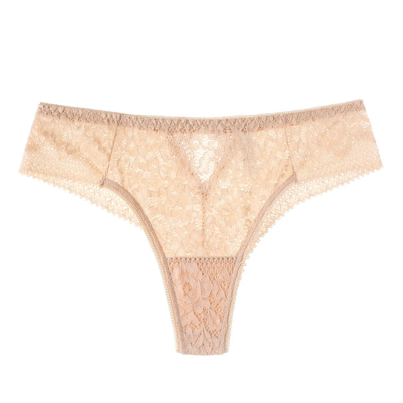 TERMEZY Women Sexy Lace Embroidery Panties Low-waist Underwear Female G String Hollow Out Lingerie Temptation Thong Intimates