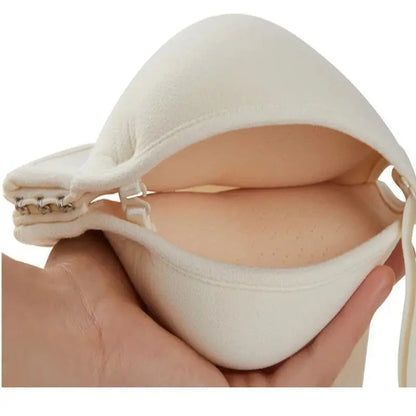 10cm Extreme Front Closure Push Up Bra - Ultra Thick Padded Lift Halter Neck for Small Chest, Deep Plunge Sexy Lingerie