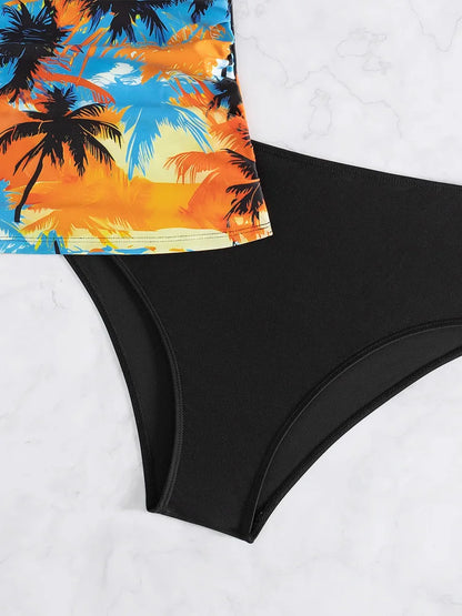 Vigorashely Sexy 2026 Print Strapped Bikini Set High Waist Push UP Swimsuit Women Backless Swimwear Summer Beach Bathing Suit