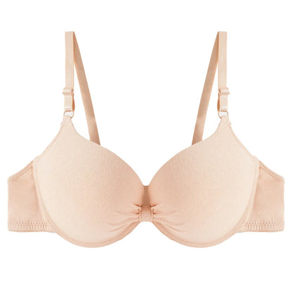 Push Up Bra Sexy Women's for Gathering Small Breasts Deep V Underwire Solid Bras Backless Intimate Underwear Padded Bra