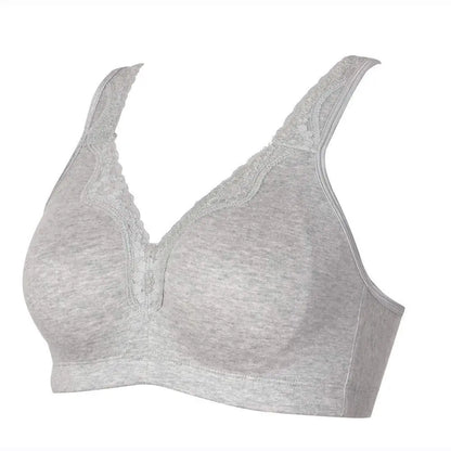 Bras  for Women  New Plus Size Underwear 95% Cotton Full Large Cup Comfortable Seamless Wireless Ultra-thin  Brassiere 115DEF