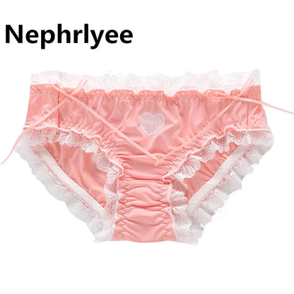 Japanese fashion new soft ice silk underwear for women with double-layer antibacterial pure cotton crotch lady girl underwear