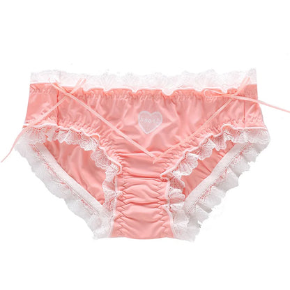 Japanese fashion new soft ice silk underwear for women with double-layer antibacterial pure cotton crotch lady girl underwear