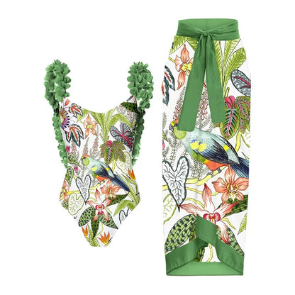 2023 Sexy Fashion One Piece Swimsuit Solid 3D Flower Summer Women Swimwear Beachwear Summer Luxury Monokini Bathing Suit