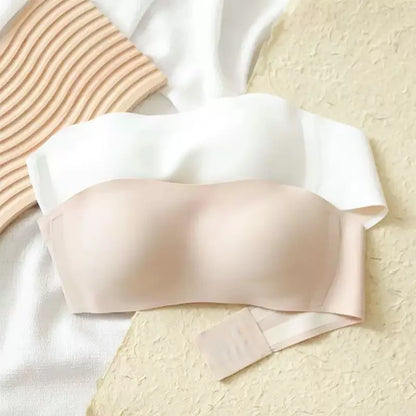 Seamless Strapless Invisible Bra for Small Chest Breathable Light Thin Gathered Breasts Beautiful Back Women's Underwear