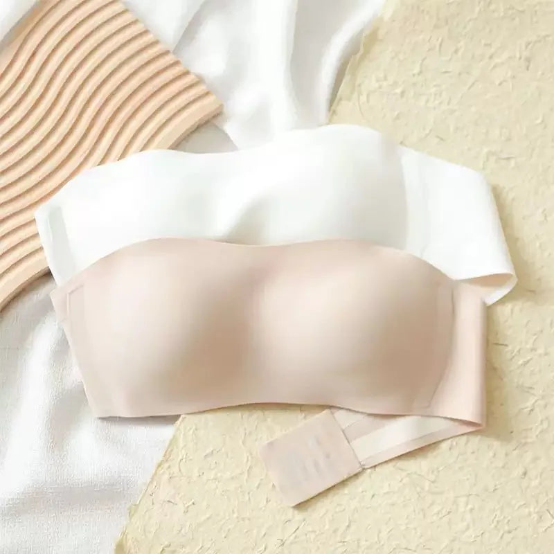 Seamless Strapless Invisible Bra for Small Chest Breathable Light Thin Gathered Breasts Beautiful Back Women's Underwear