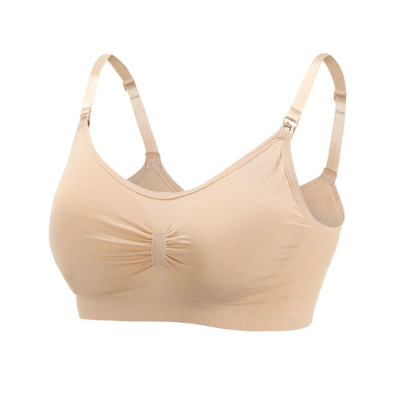 High Quality Maternity Nursing Bras Cotton Breastfeeding Pregnant Underwear Seamless Large Size Breathable Bra Push Up