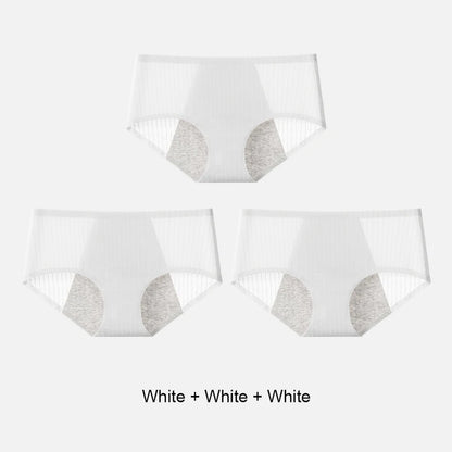 Menstrual Brief Ice Silk Leak Proof Underwear Women Menstruation Panties for Urinary Incontinence Woman Women's Menstrual Shorts