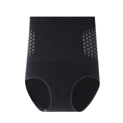 Seamless High Waist Body Shaping Panties for Women Abdomen Control Magnetic Therapy Warm Uterus Slimming Underwear Shaper Briefs