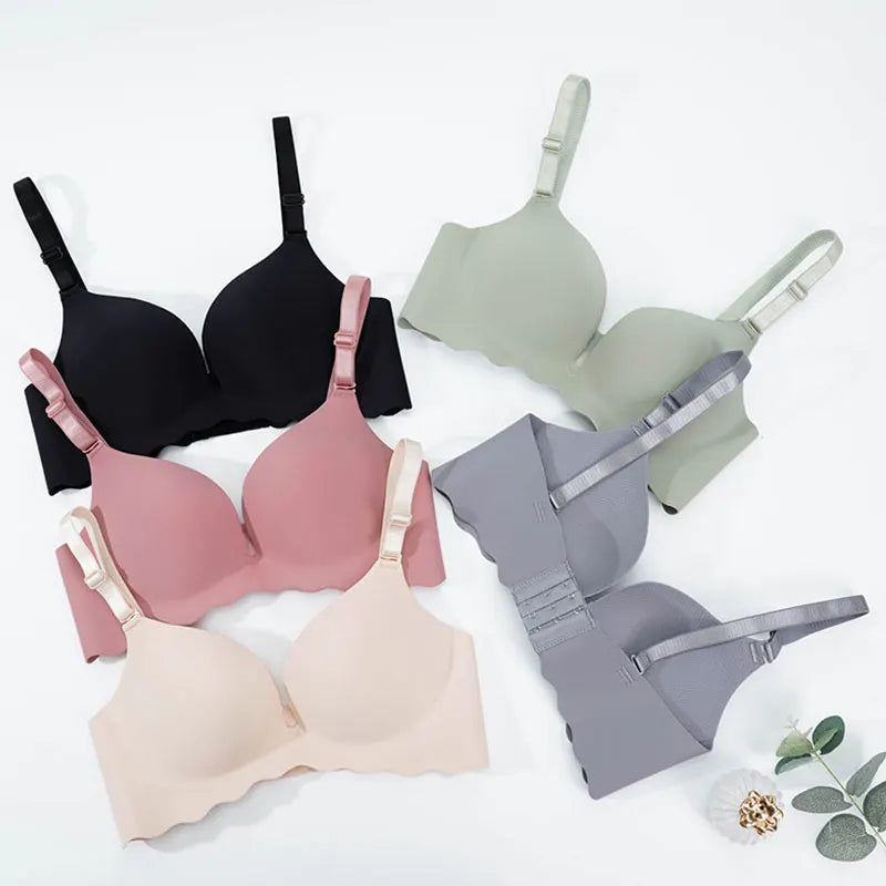 Women's Push Up Bras Sexy Seamless Breathable Female Wireless Underwear Gather Active Backless Sleep Tops Lingerie