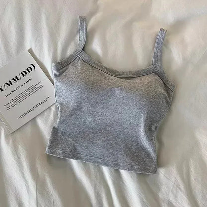 Crop Top Women Sexy Sleeveless Tops Fashion Female Underwear Lady's Camisole Girl Basic T-shirt Vest Lingerie Bras Tube Tops New