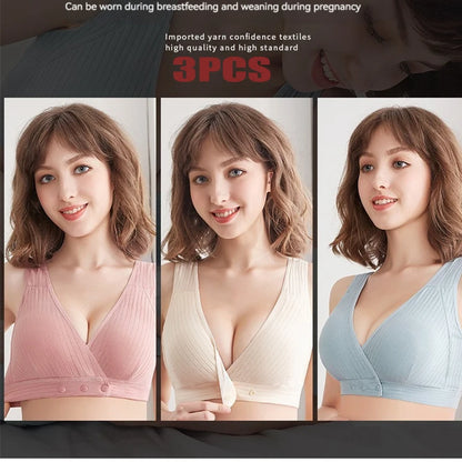 1-2PCS Women's Summer Cotton Thin Clustering Non-sagging Front-buckle Bra Comfortable Traceless Vest-style Women's Underwear