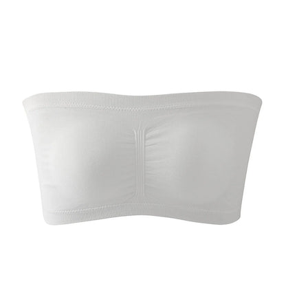 Ladies' Stretch Strapless Bra Fashion Solid Color Invisible Beauty Back Anti-slip Bra Suitable For One-Shoulder Top and Dress