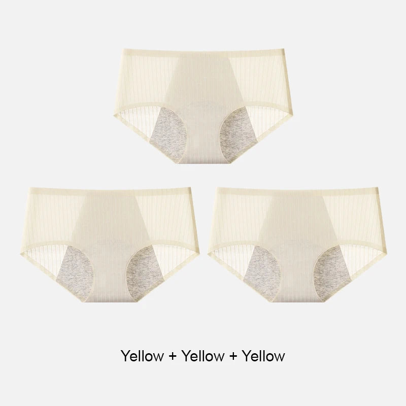 Menstrual Brief Ice Silk Leak Proof Underwear Women Menstruation Panties for Urinary Incontinence Woman Women's Menstrual Shorts