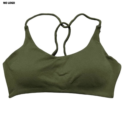 No Logo Twist Back Bra Woman Seamless Yoga Underwear High Support Backless Sports Bra Running Workouts Top Running Gym Bra