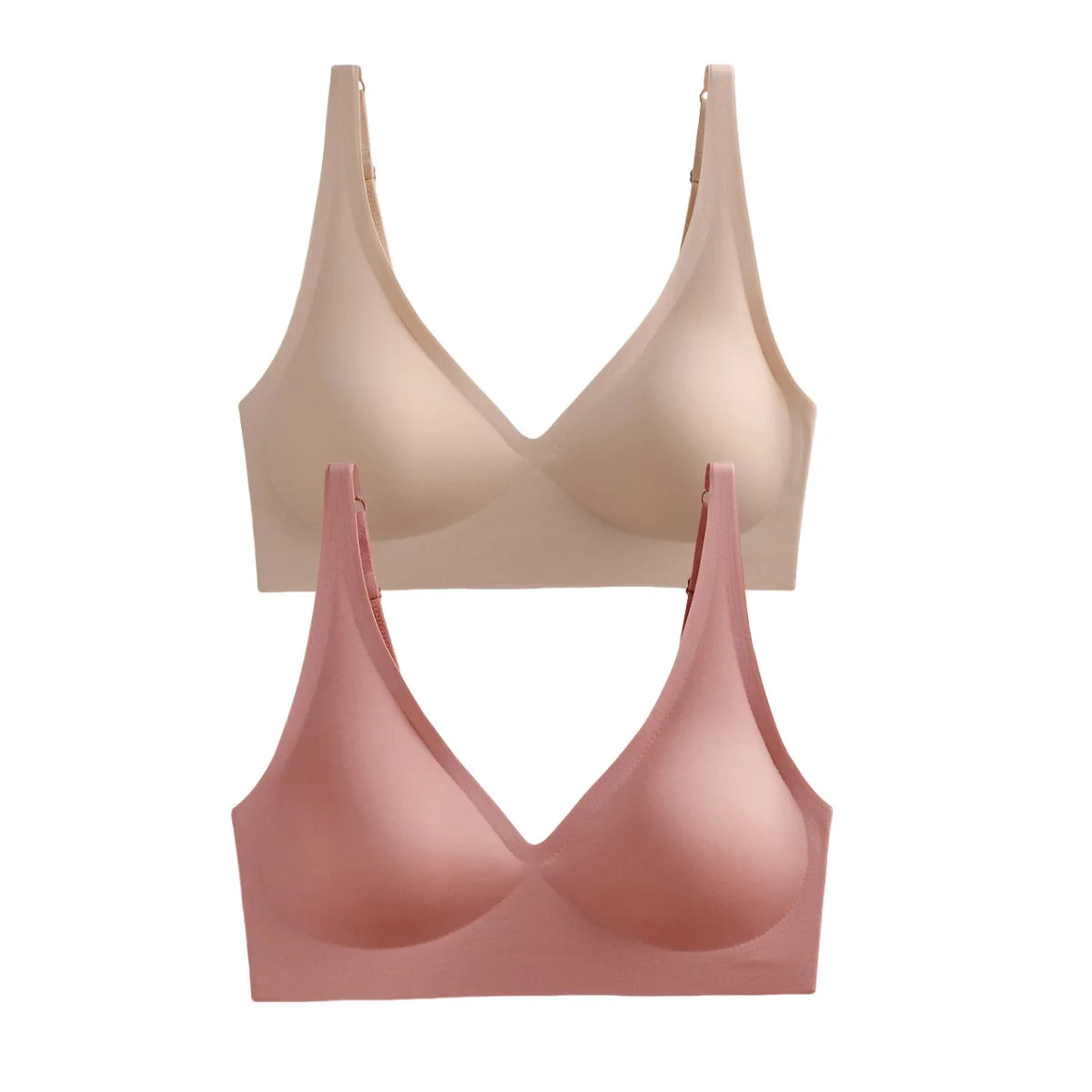 2Pcs/Set Seamless Bras For Women Wireless Underwear Push Up Brassiere Soft Padded Intimates Female Sexy Lingerie Sleepwear S-XXL