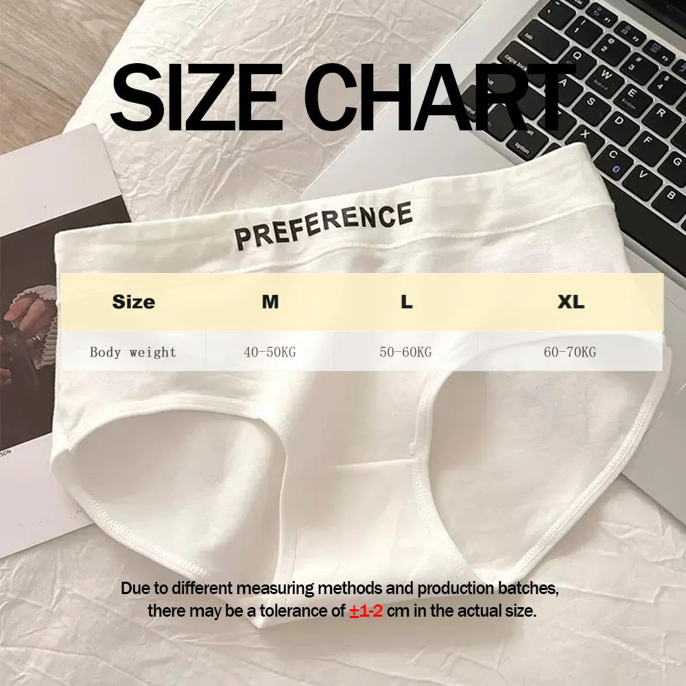 3pcs Women's Seamless Pure Cotton Panties Fashionable Breathable Underwear Female Large Size Sexy Soft Daily Breifs