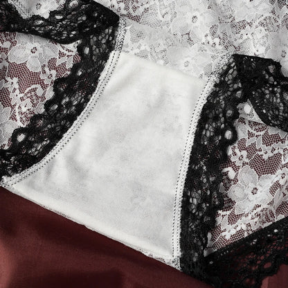 3 Pcs Sexy Lace Panties Seamless Low Waist Ultra-thin Transparent Bow Ladies Briefs Japanese Sweet Girl Panties L-XL