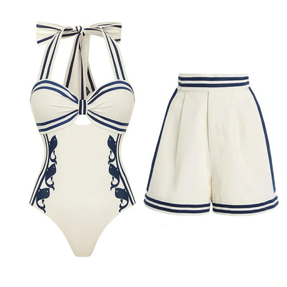 2025 High Quality One Piece Swimsuit Floral Ruffle Printed Push Up Women Bikini Set Swimwear Slimming Bathing Suit Beach Wear
