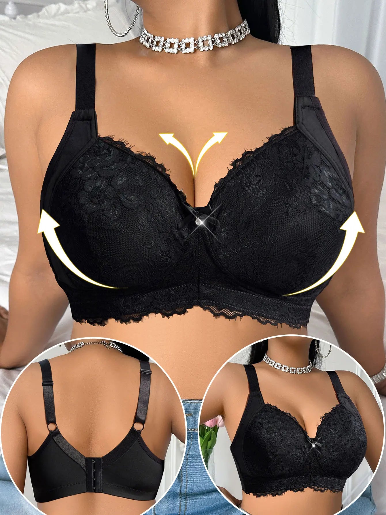 Minimizer Bra 110F Plus Size Full Coverage Support Side Smoothing Wireless  Bra for Large Bust Reduce Apparent Anti-Sagging