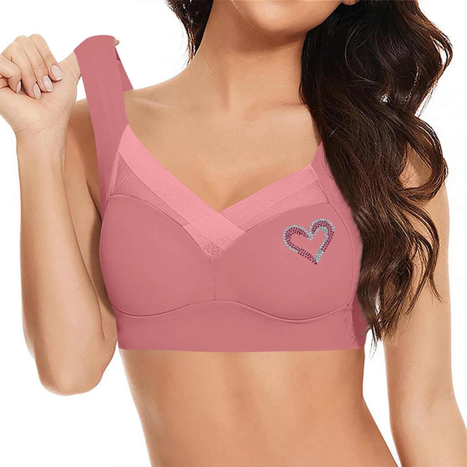 Seamless Support Bra Women Plus Size Comfort Wireless T Shirt Bra Side Smoothing Full Coverage Everyday Lingerie Breathable
