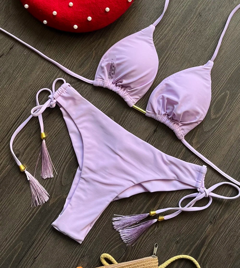 RUOTONGSEPT 2025 New Sexy 13 Color Triangle Bathing Suit for Women Brazilian Bikinis Swimwear Push Up Swimsuit Beach Bikini Set