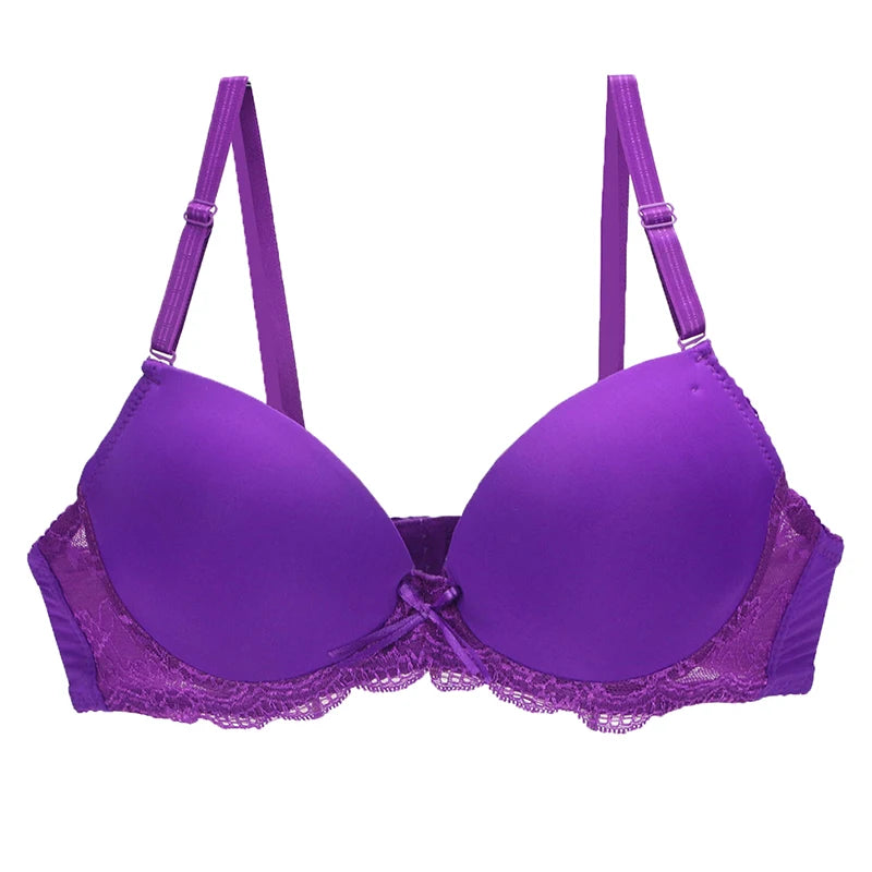DaiNaFang New Sexy Push Up Bra BCDE Cup Brassiere Adjustable Plunge Underwear For Women Female Plus Size Lingerie