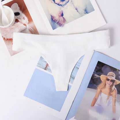 Women ruffles Underwear Invisible Seamless T Panties G-String Female Sexy Thongs Intimates Lingerie Ladies Briefs 1pcs abc01