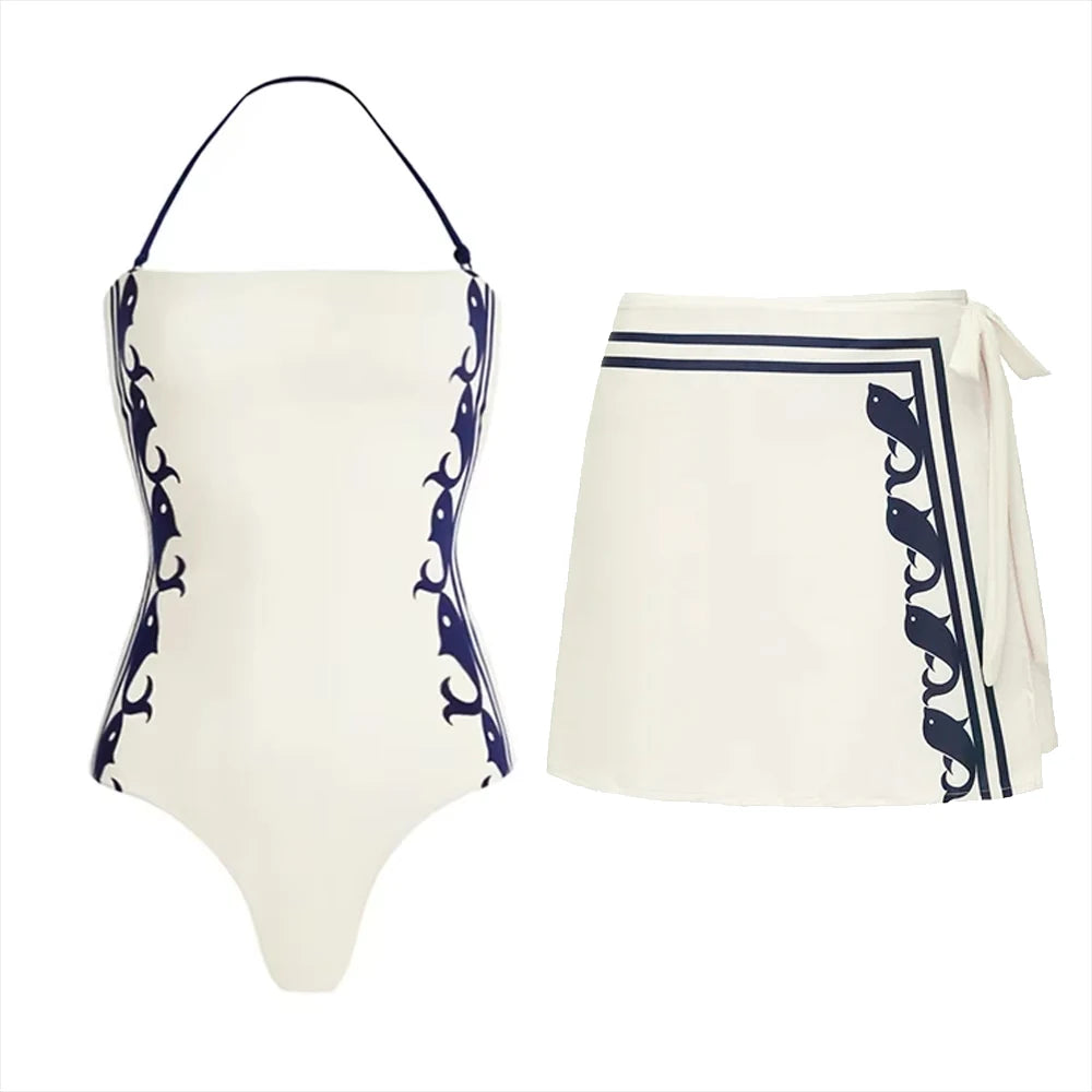 2025 High Quality One Piece Swimsuit Floral Ruffle Printed Push Up Women Bikini Set Swimwear Slimming Bathing Suit Beach Wear