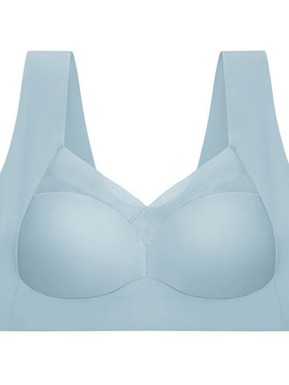 Woman Top Bra Sexy Push Up Bra Seamless Ice Silk Underwear Women Unwired Ring Sleep Lingerie Fitness Sports Bralette Invisible