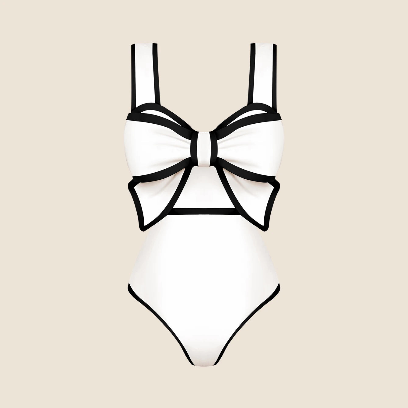 2025 New Bow Tie One Piece Swimsuit For Women Swimwear with Skirt Bathing Suit Monokini Beach Bodysuit Beach Wear